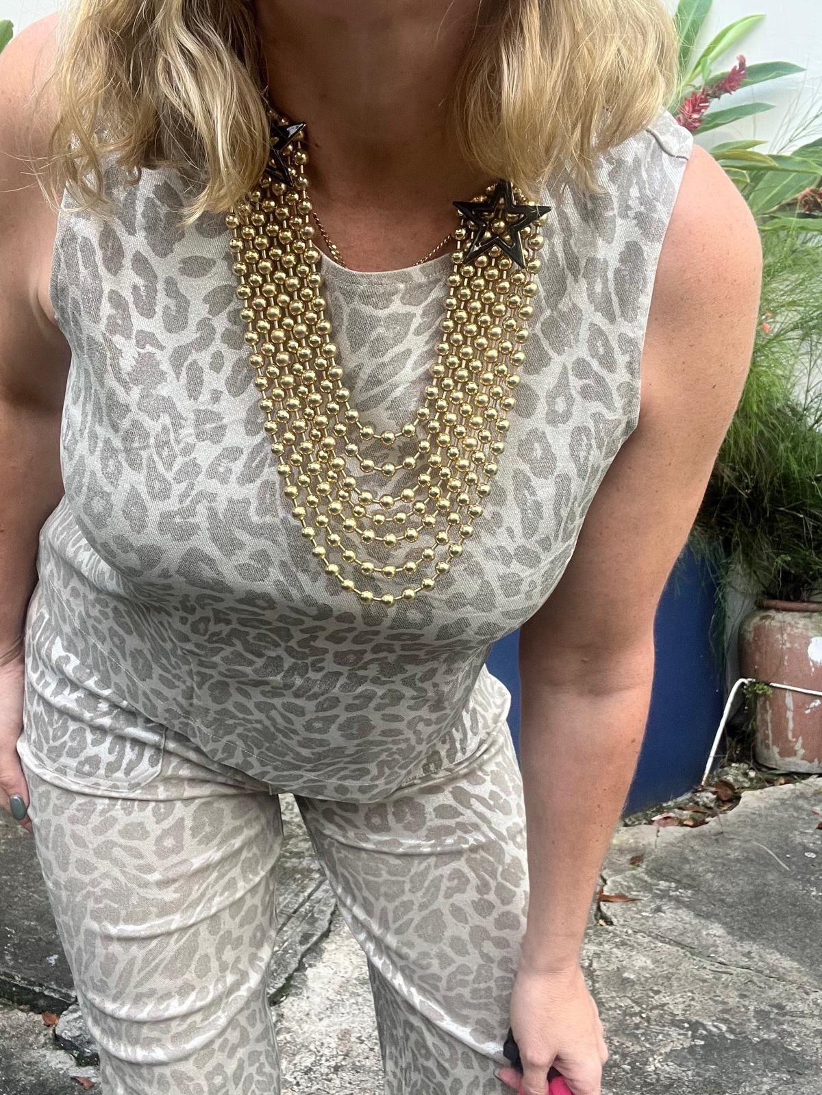 Metallic Animal Top