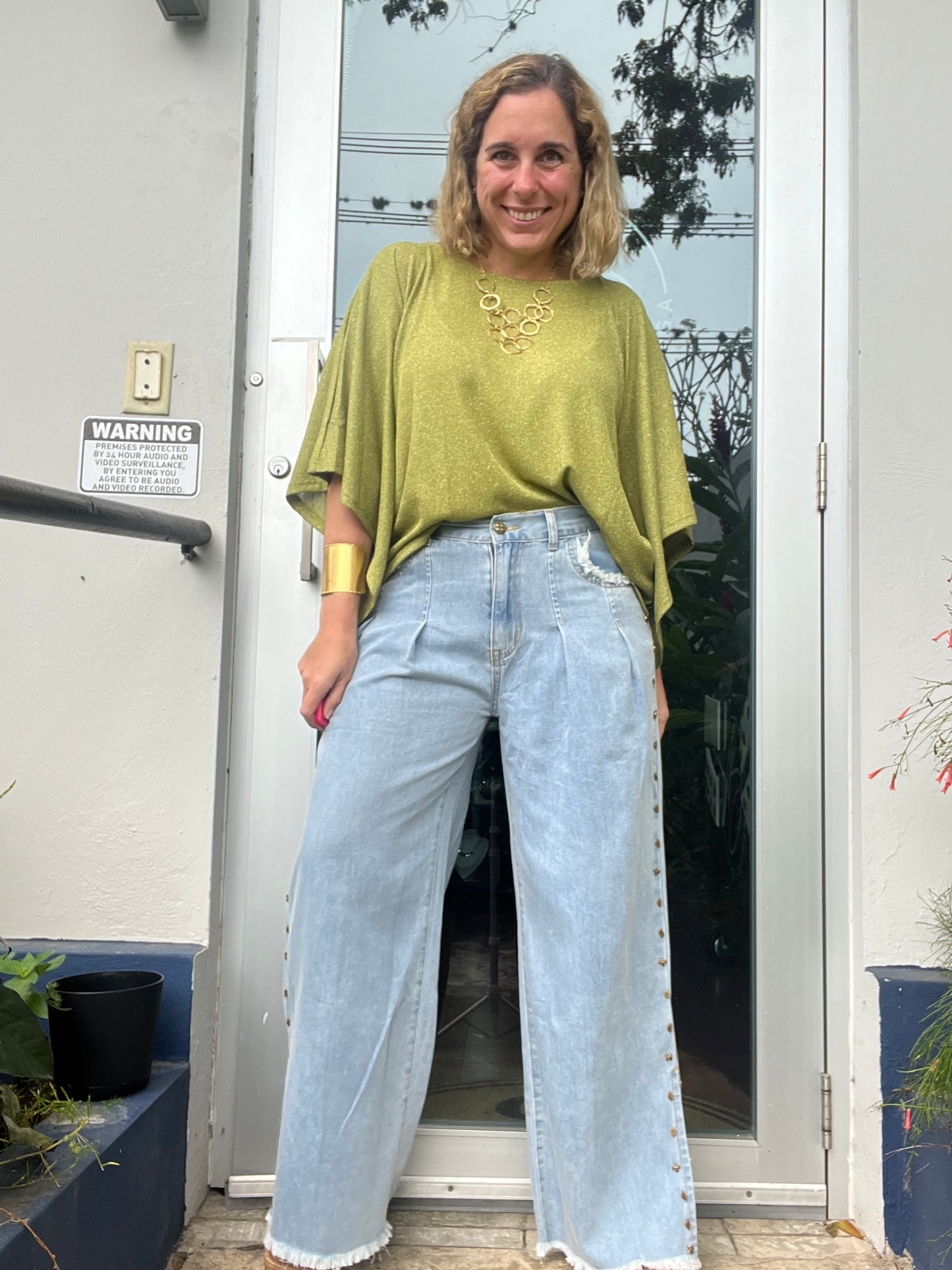 Green Kimono Top