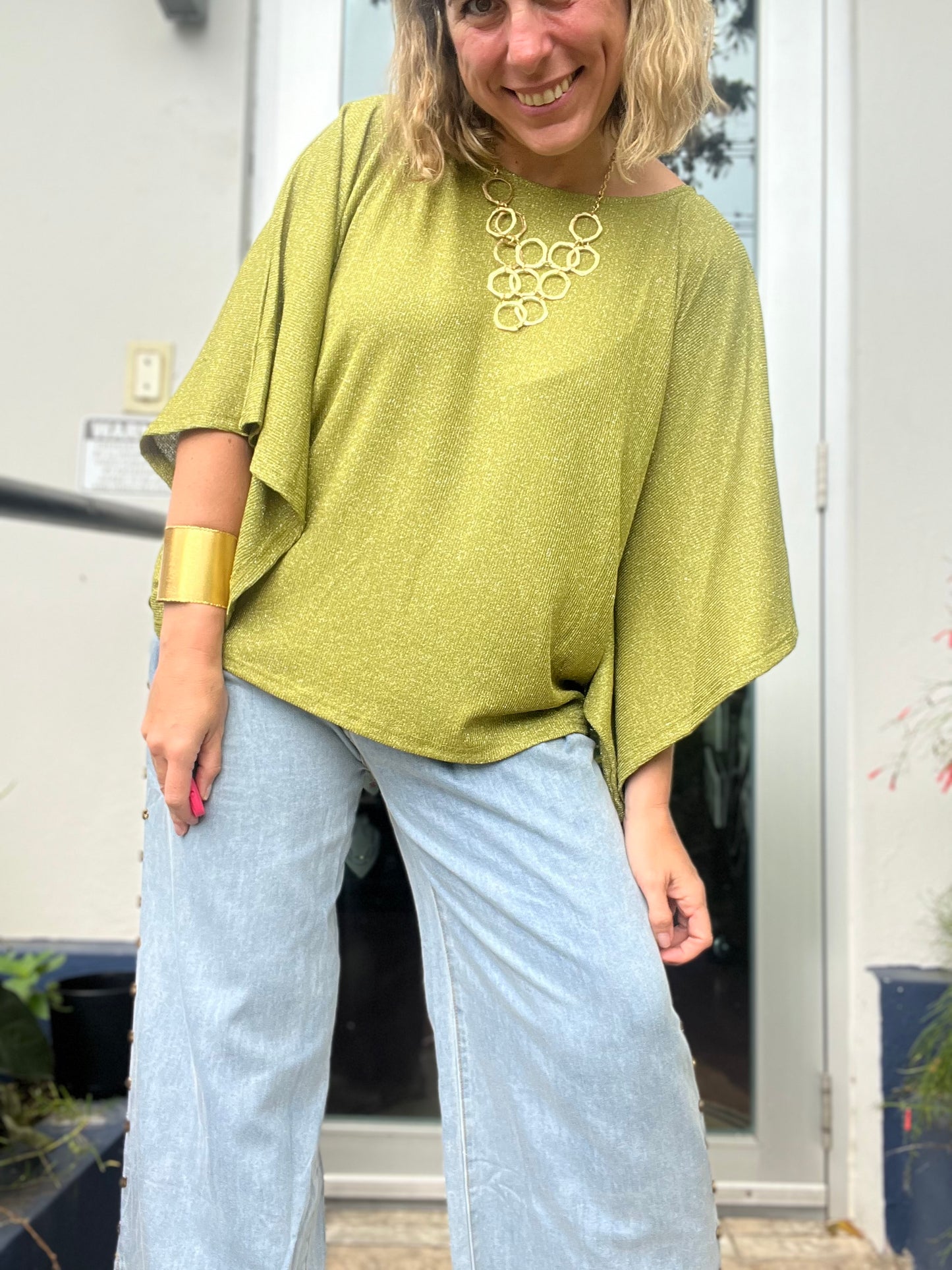 Green Kimono Top