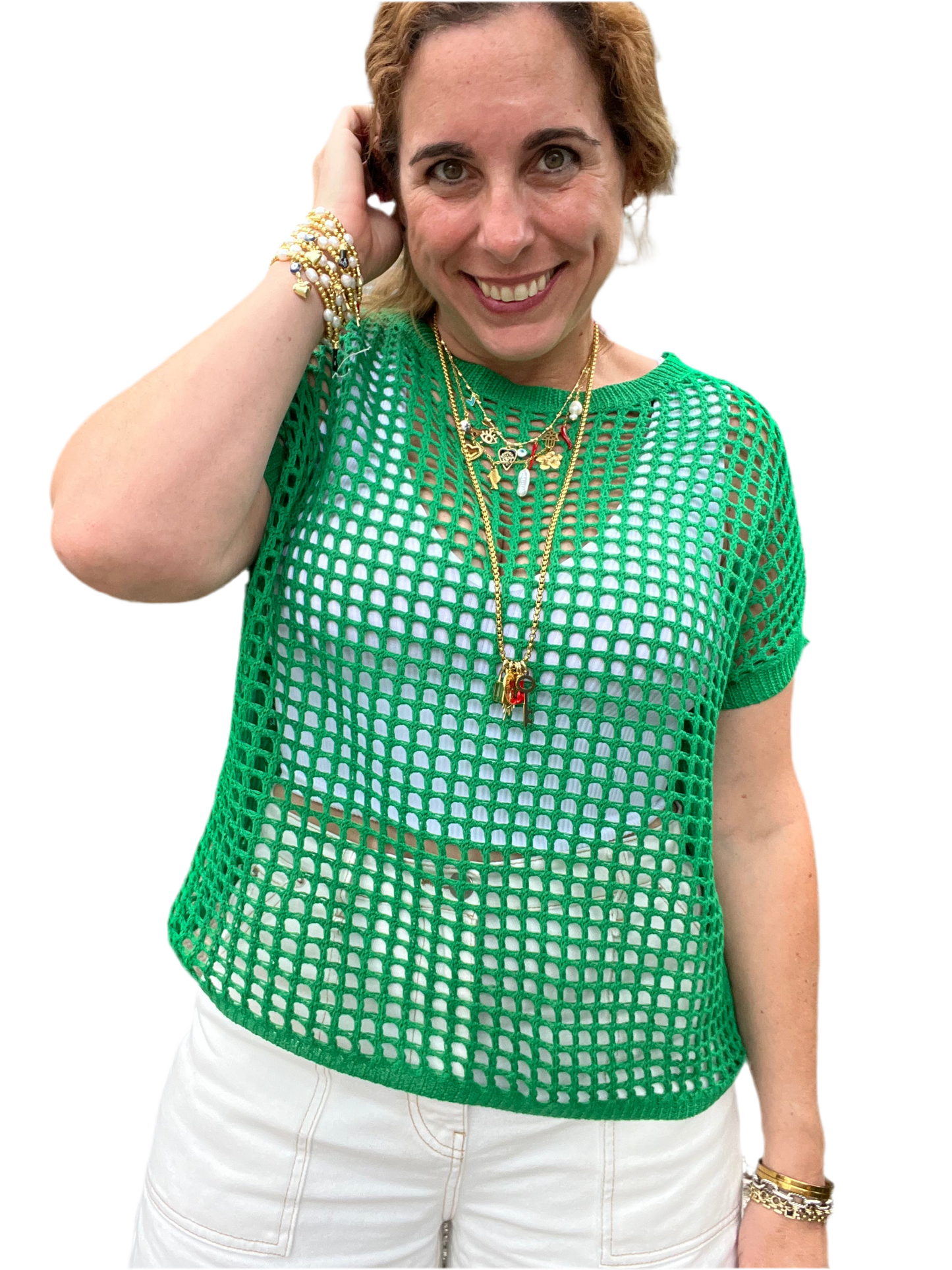 Green Crochet Top