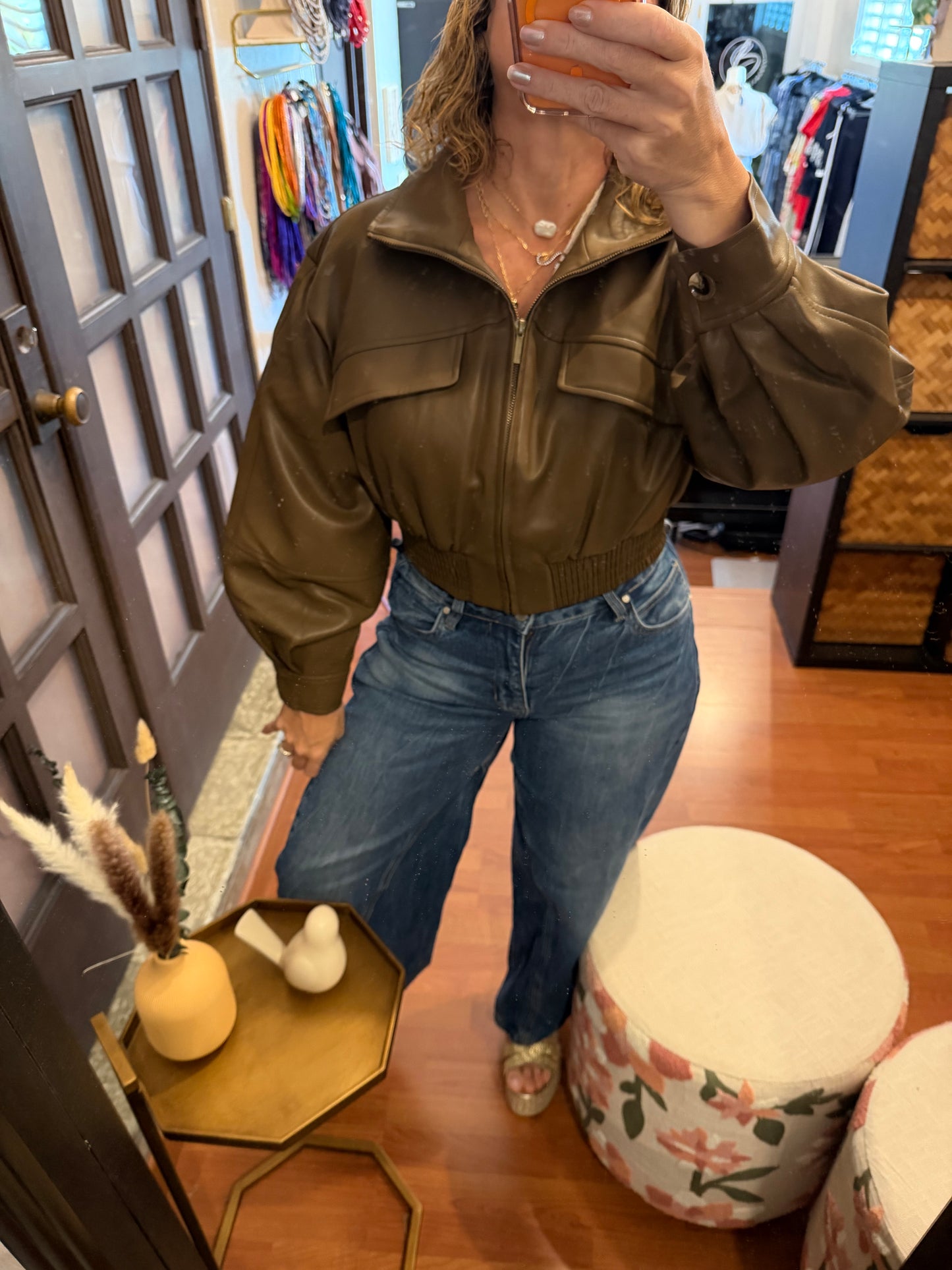 Amber Faux Leather Jacket