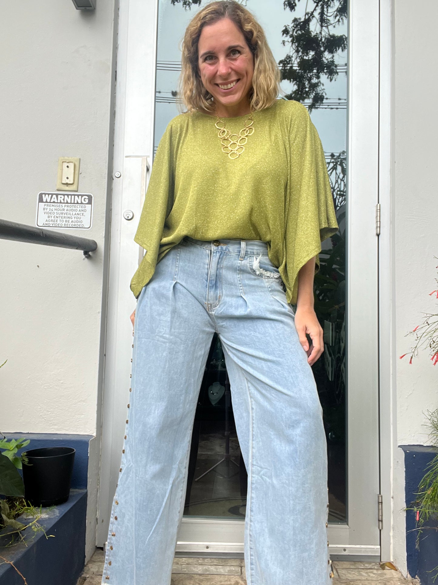 Green Kimono Top