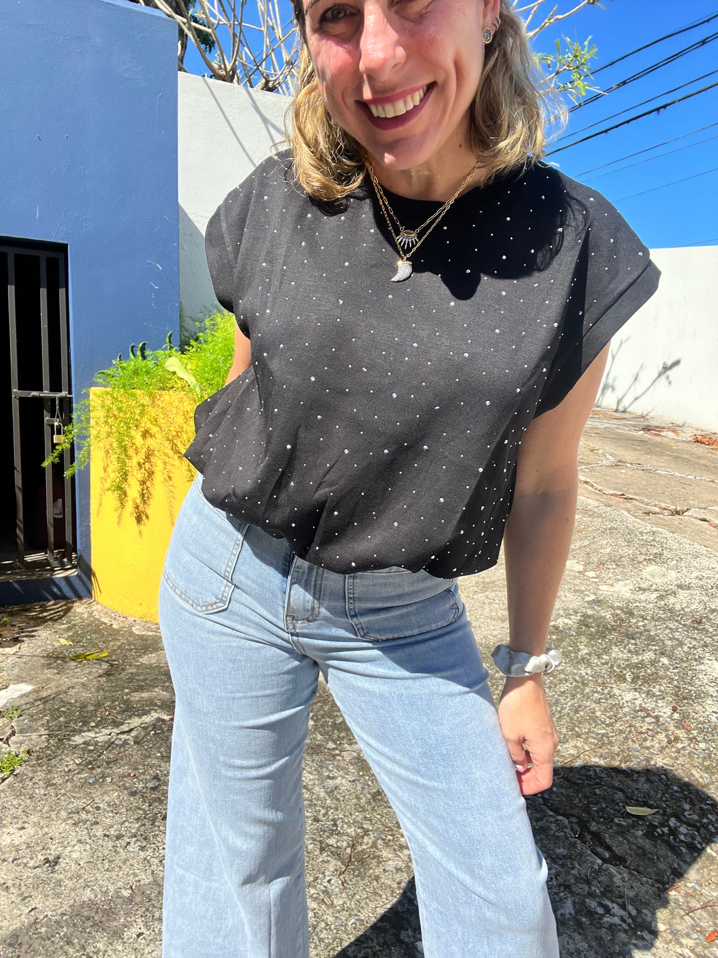 Black Bling Top