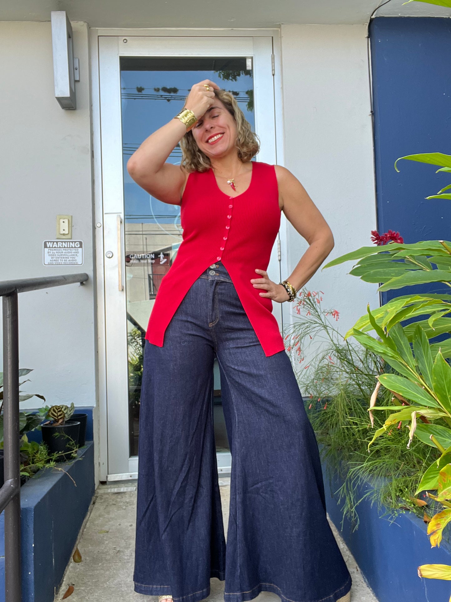 Red Leny Top