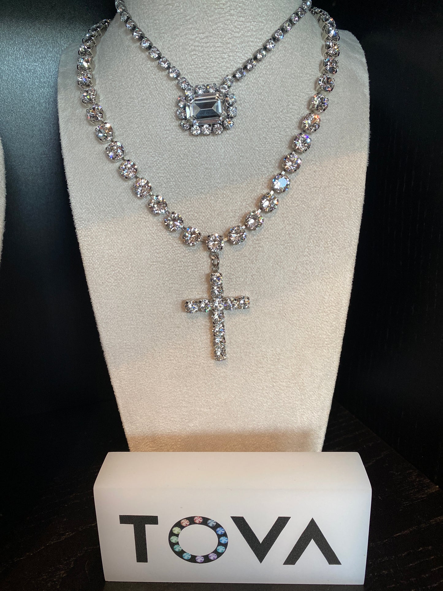 Tova Solitaire Necklace Clear/Silver