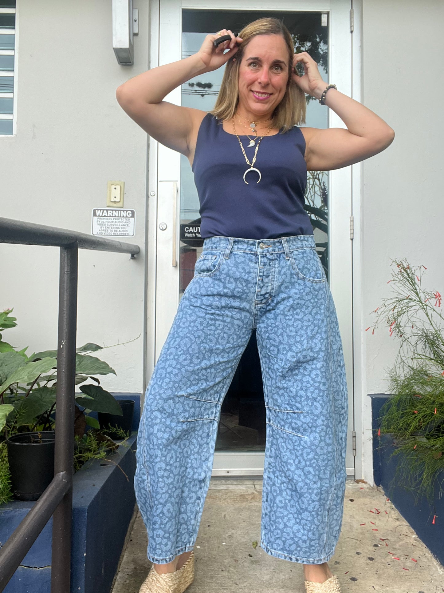 Leopard Barrel Pant