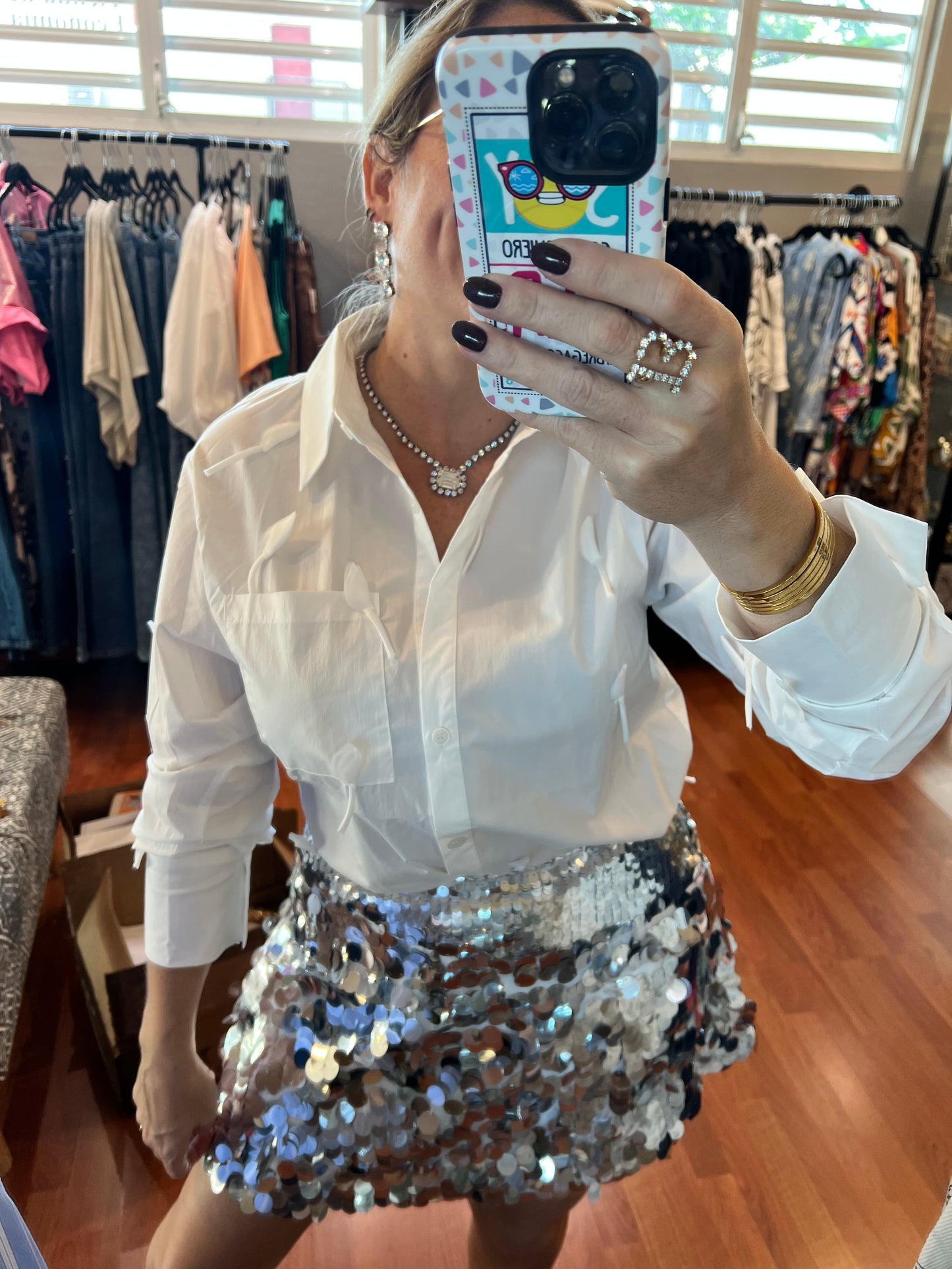 White not so basic top