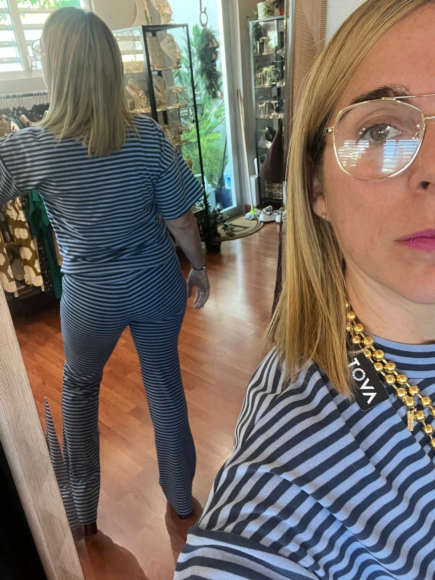 Blue Stripes Travel Set