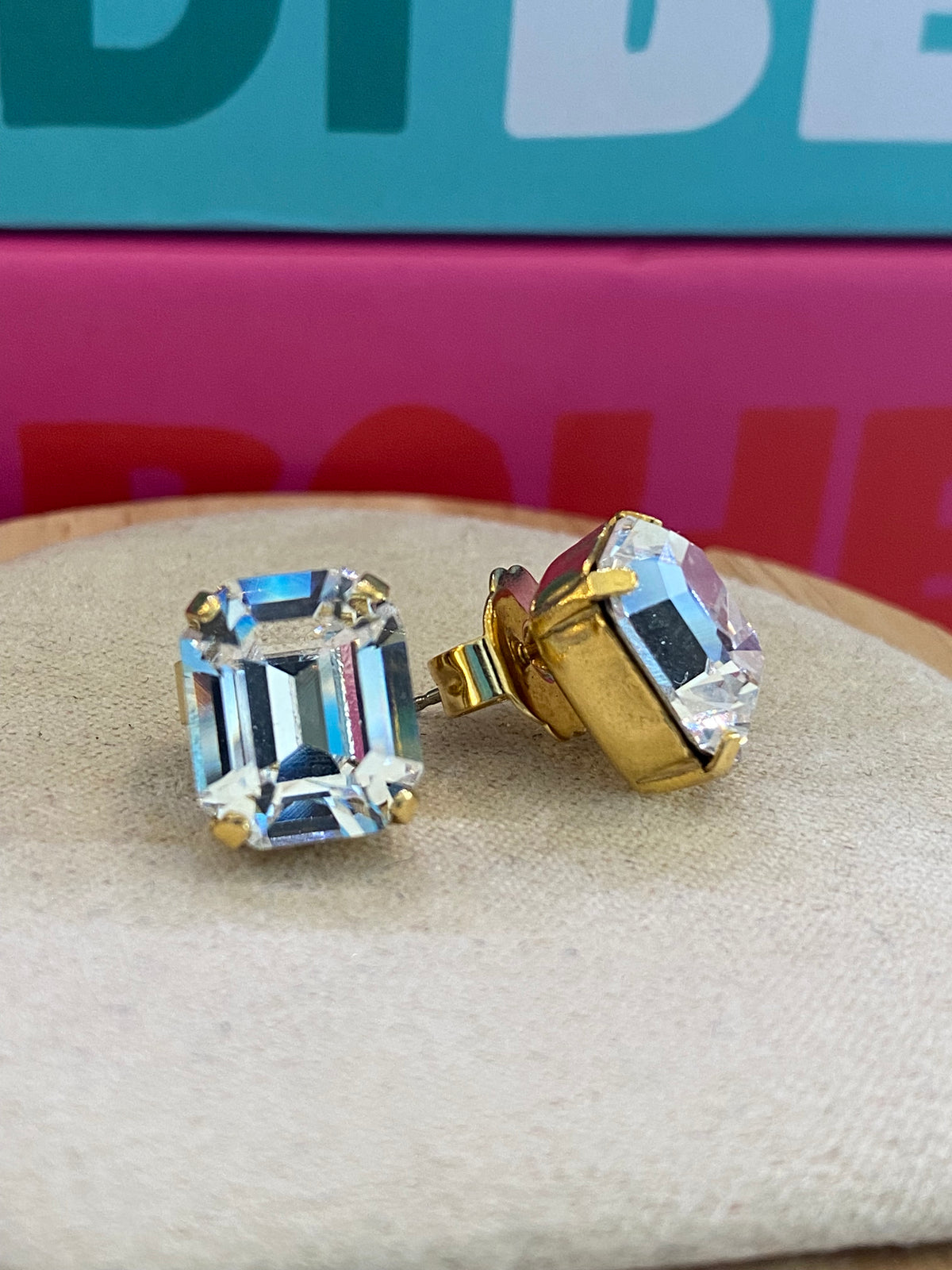 TOVA Corwin Studs in Clear