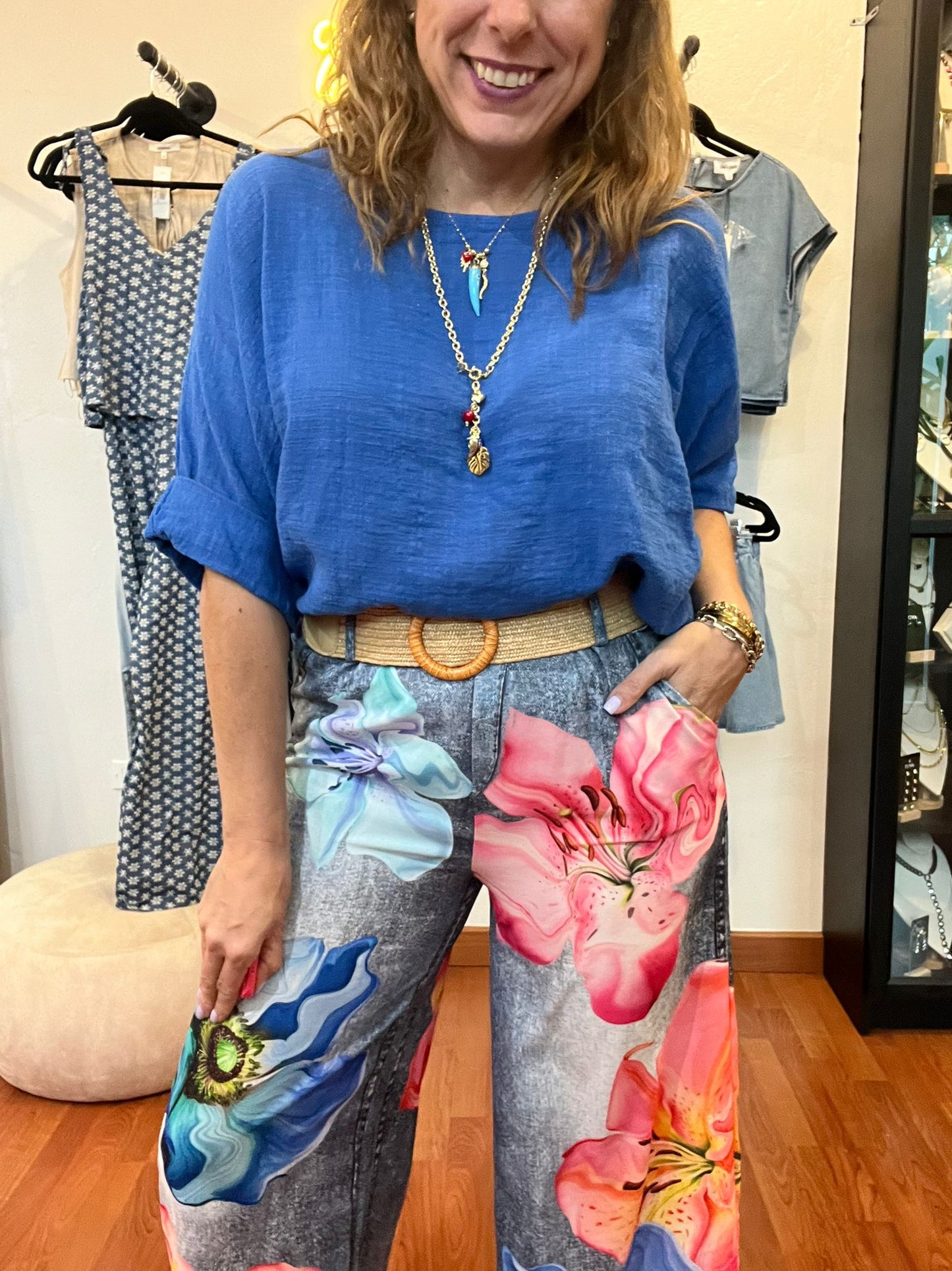 Blue Italy Top