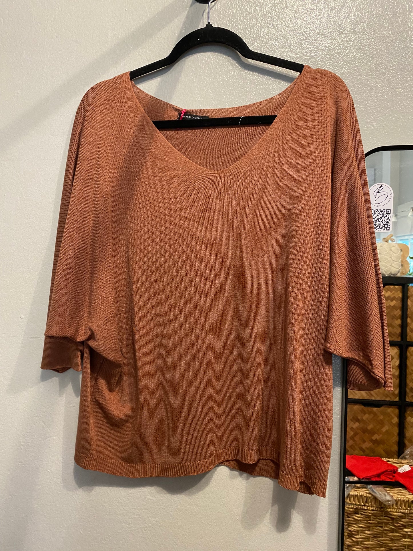 Italy Brown Knit Top