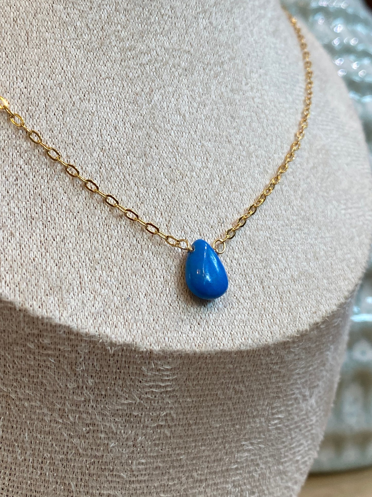 Indigo- Sofia Necklace in Ceruleite