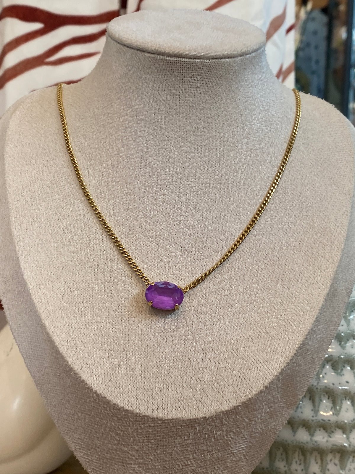 TOVA Isa Necklace in Fairy Dust Electric Violet Ignite