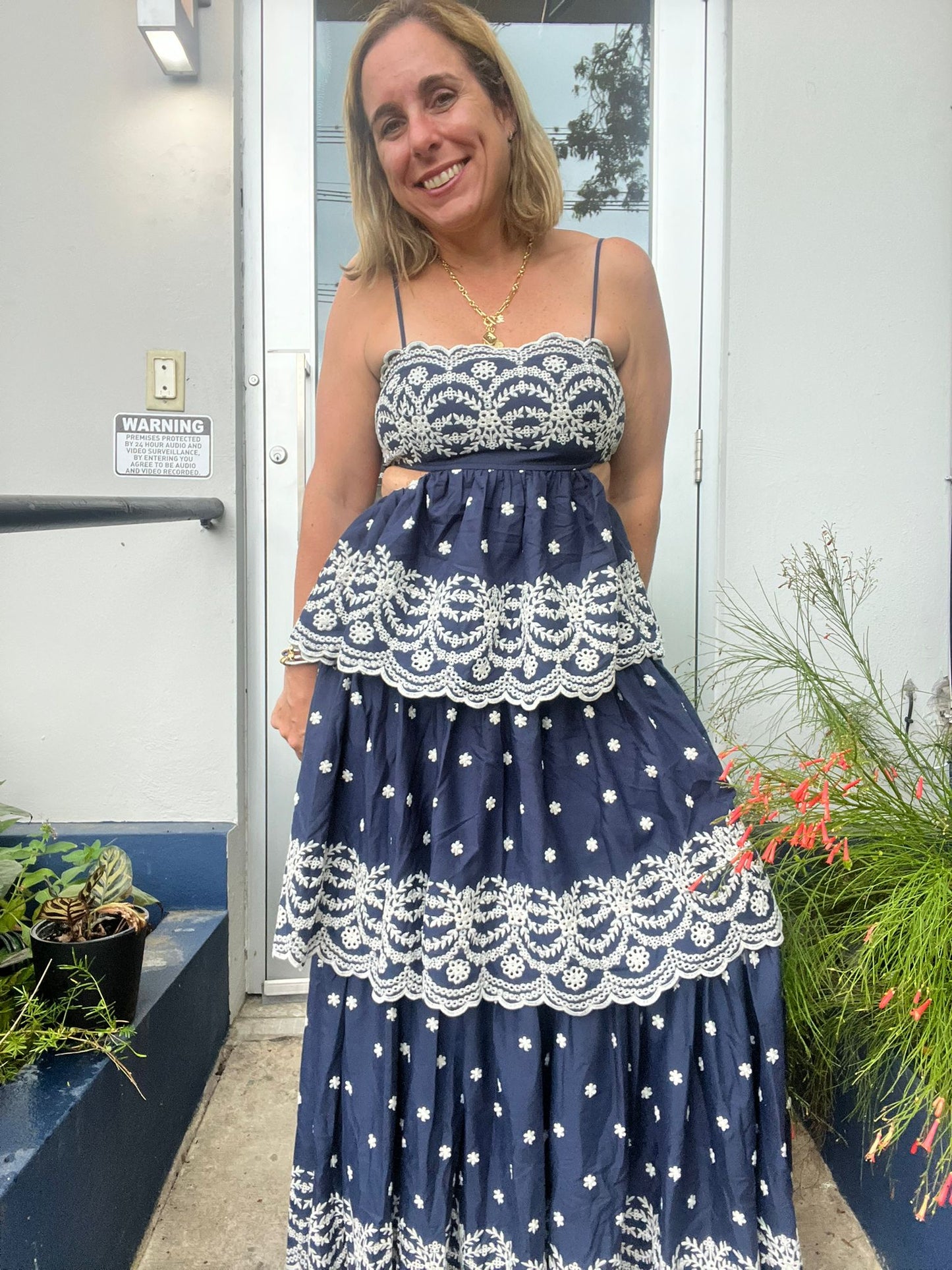 Eyelet Maxi Dress