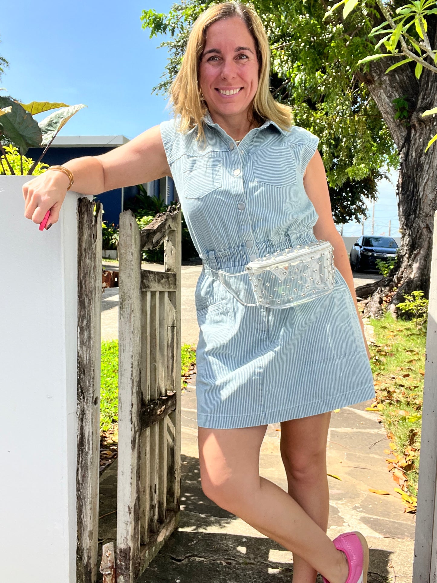 Tata denim short dress