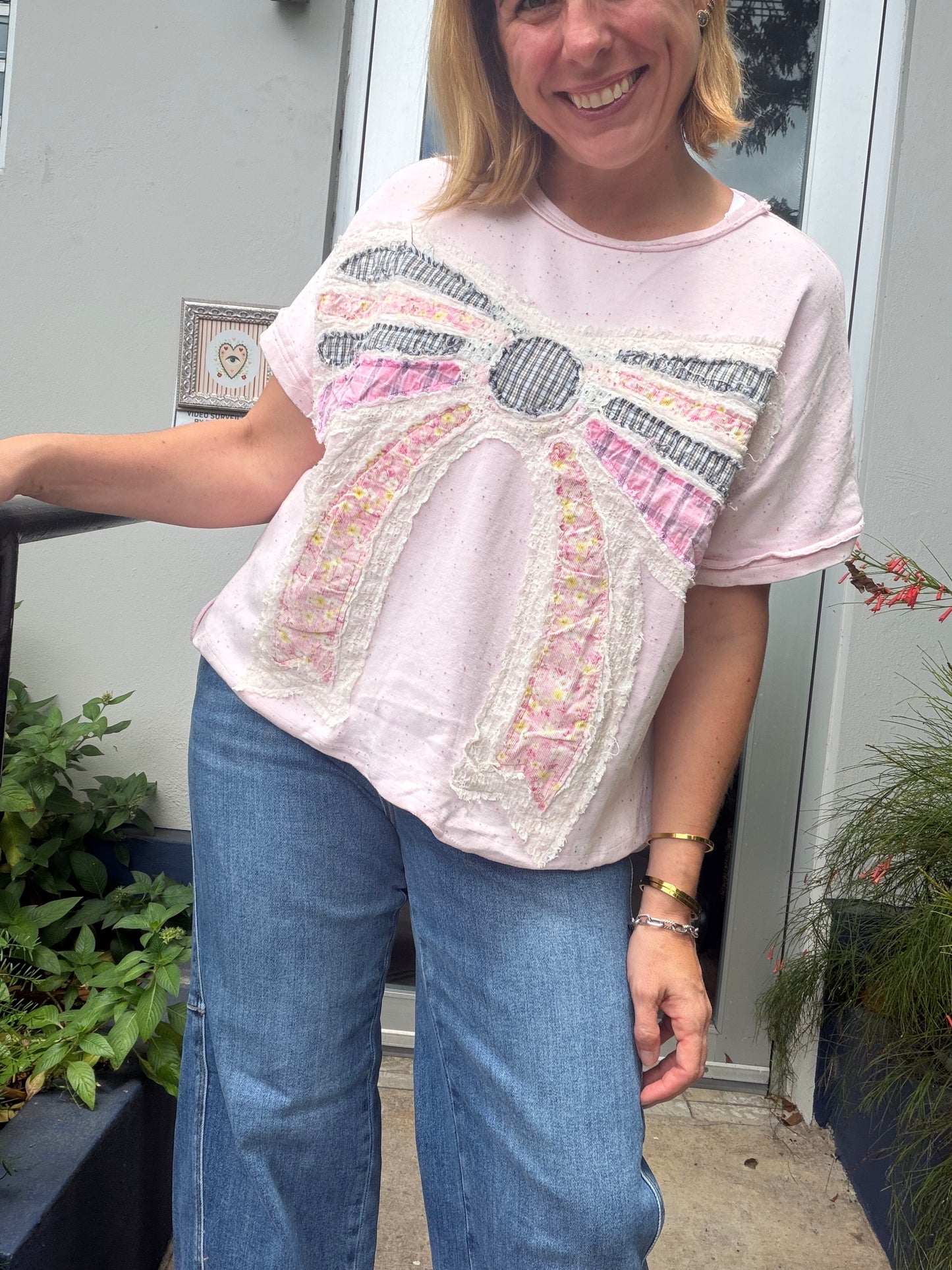 Pink Bow Top