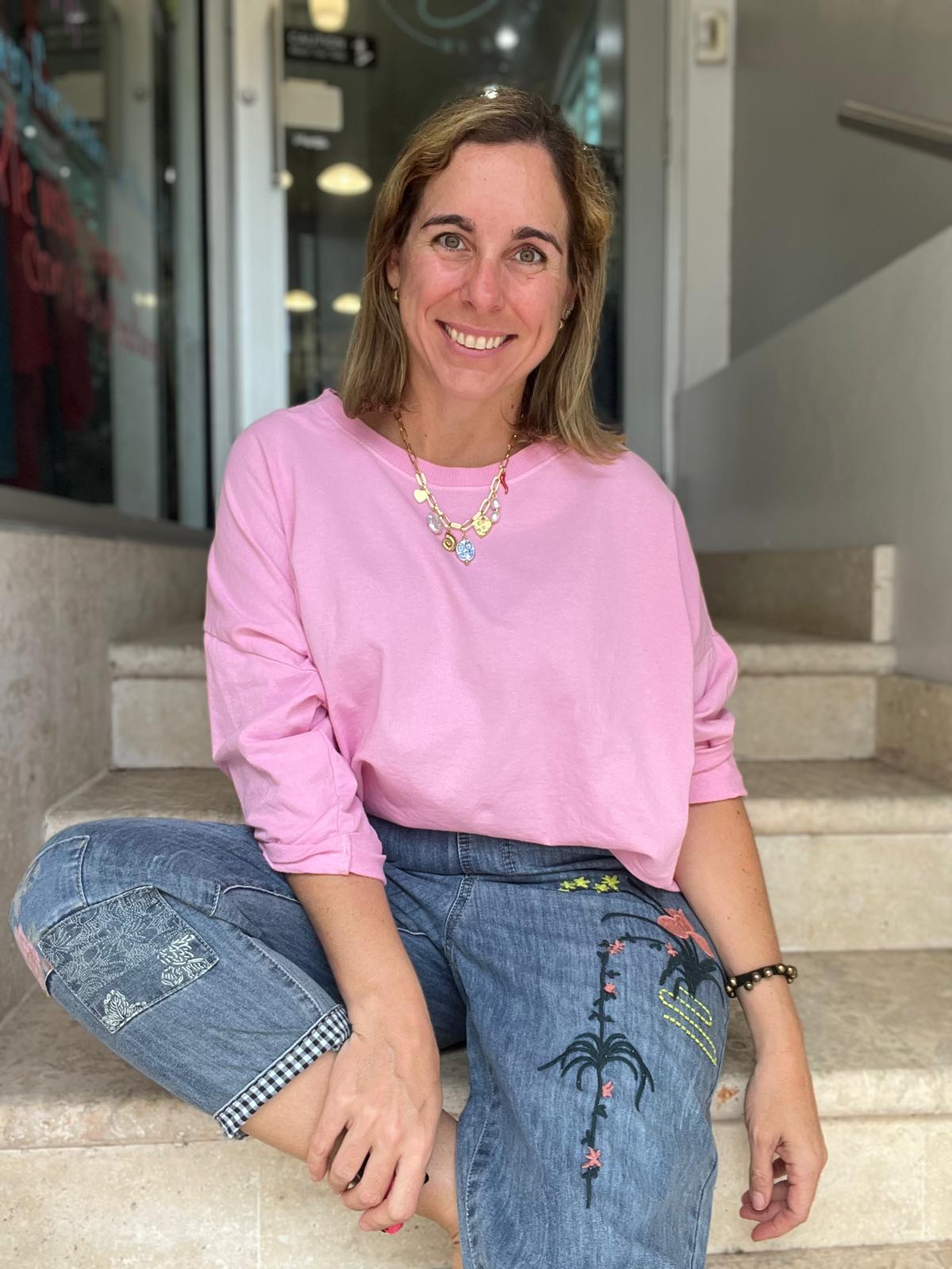 Floral Embroidered Denim