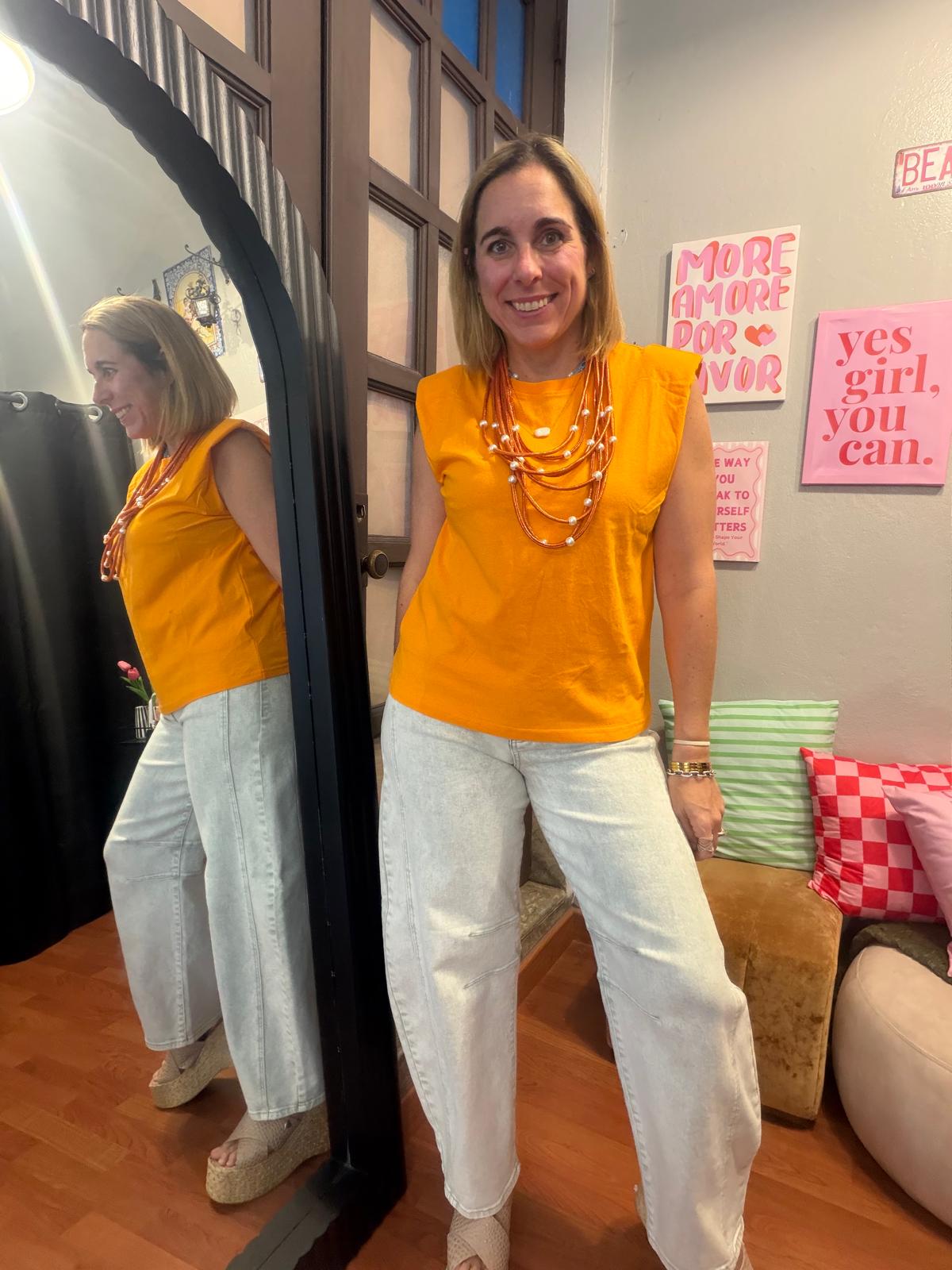 Amanda Orange Top