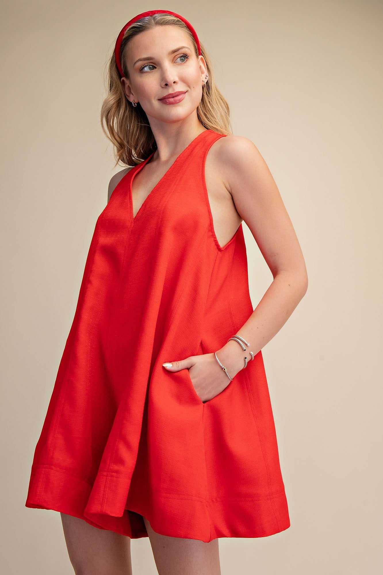 Cleo Red Romper