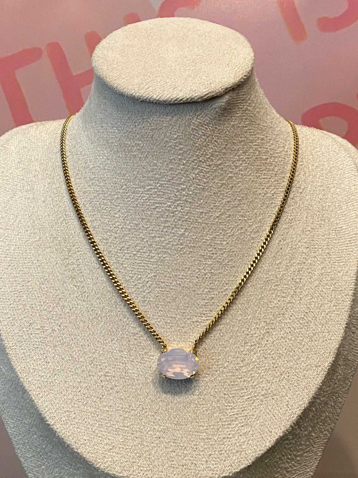 TOVA Iza Necklace in Light Pink