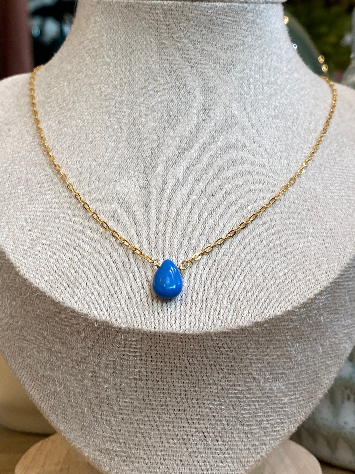 Indigo- Sofia Necklace in Ceruleite
