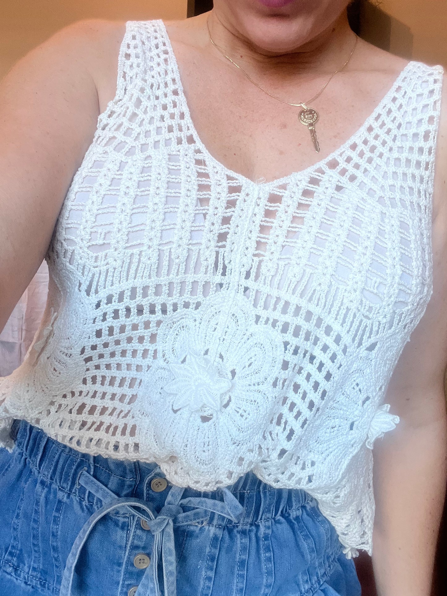 Flower power crochet top