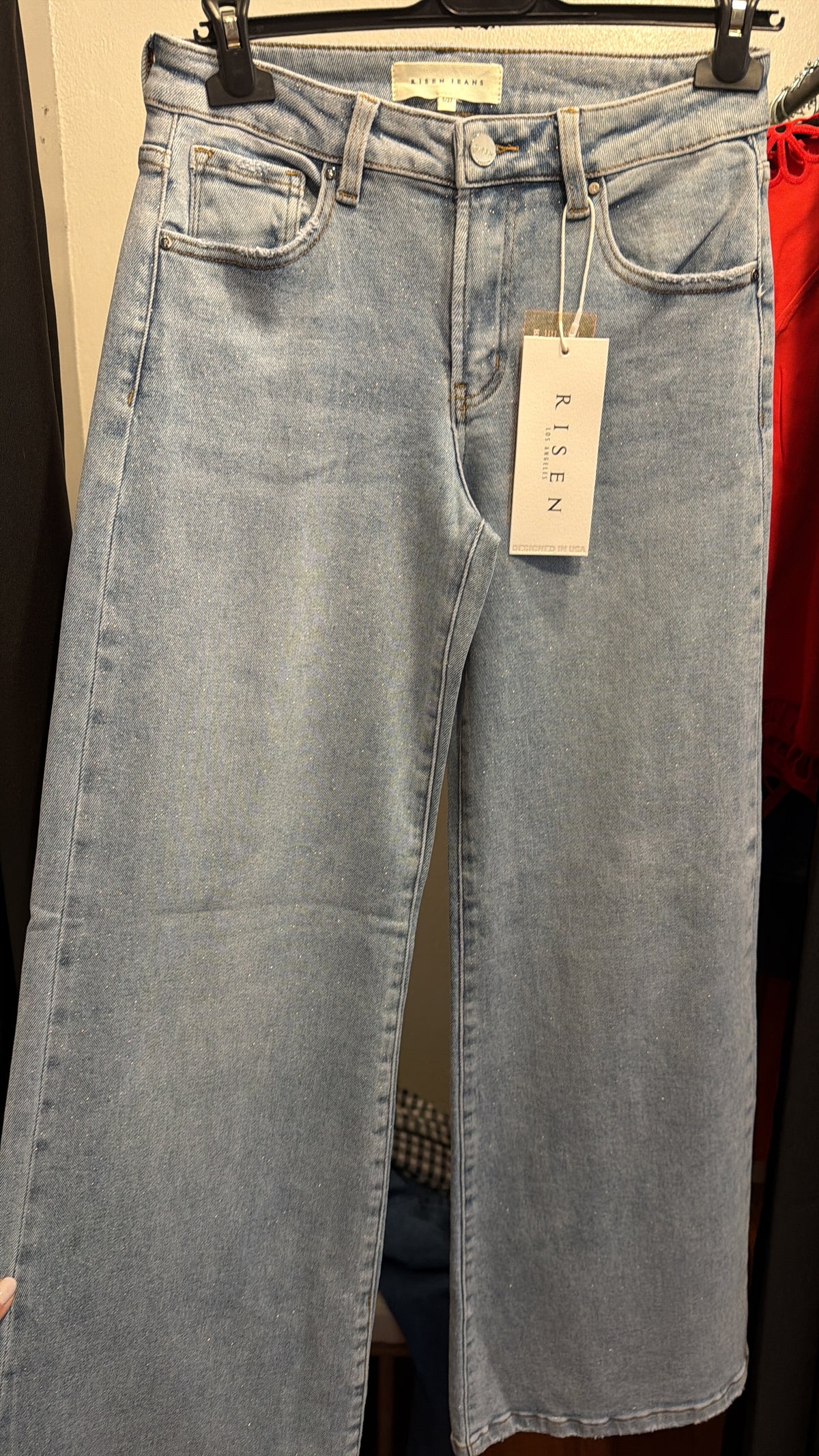 Soft glitter denim
