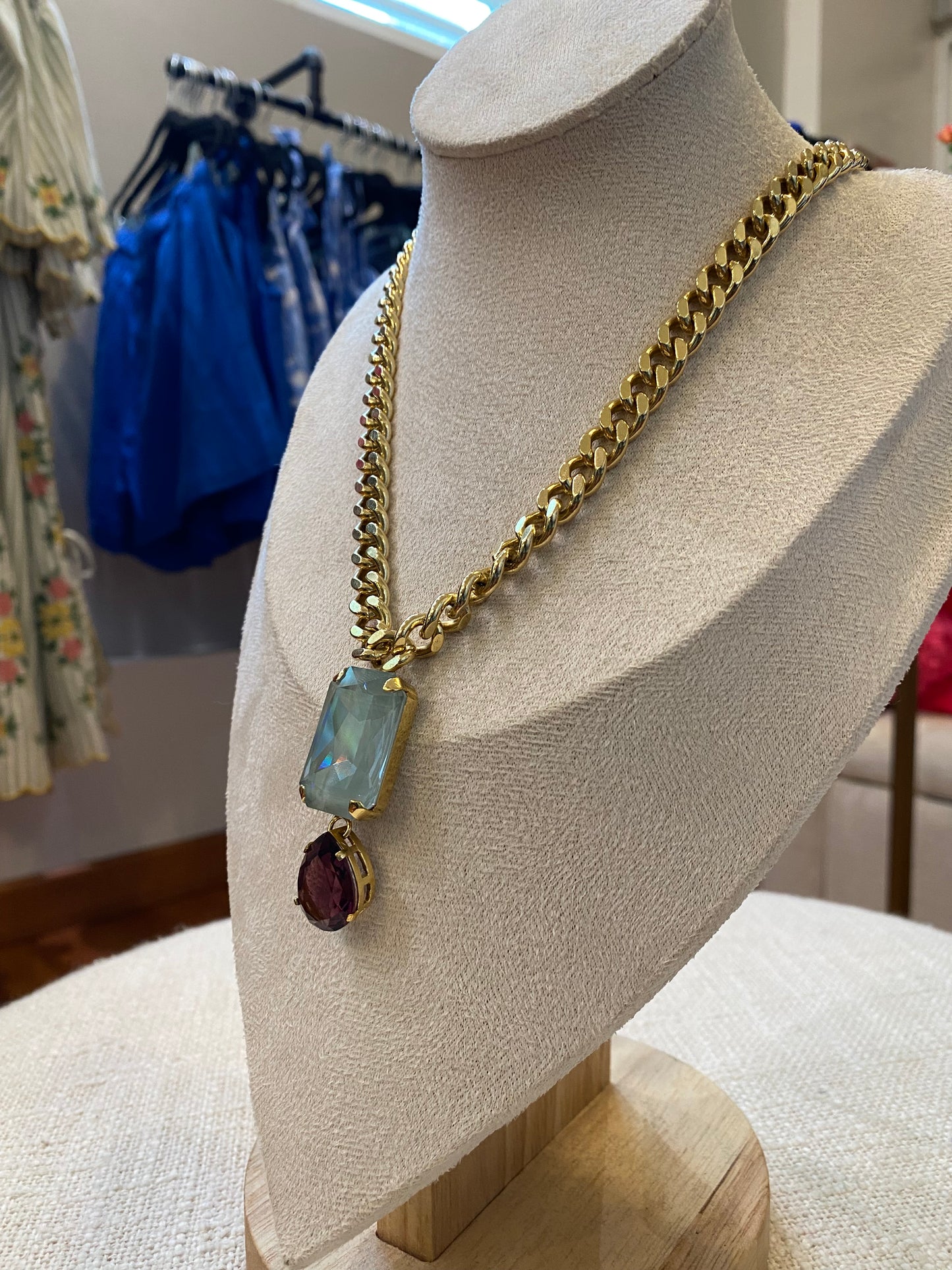 TOVA Ashe 2 Stone Necklace