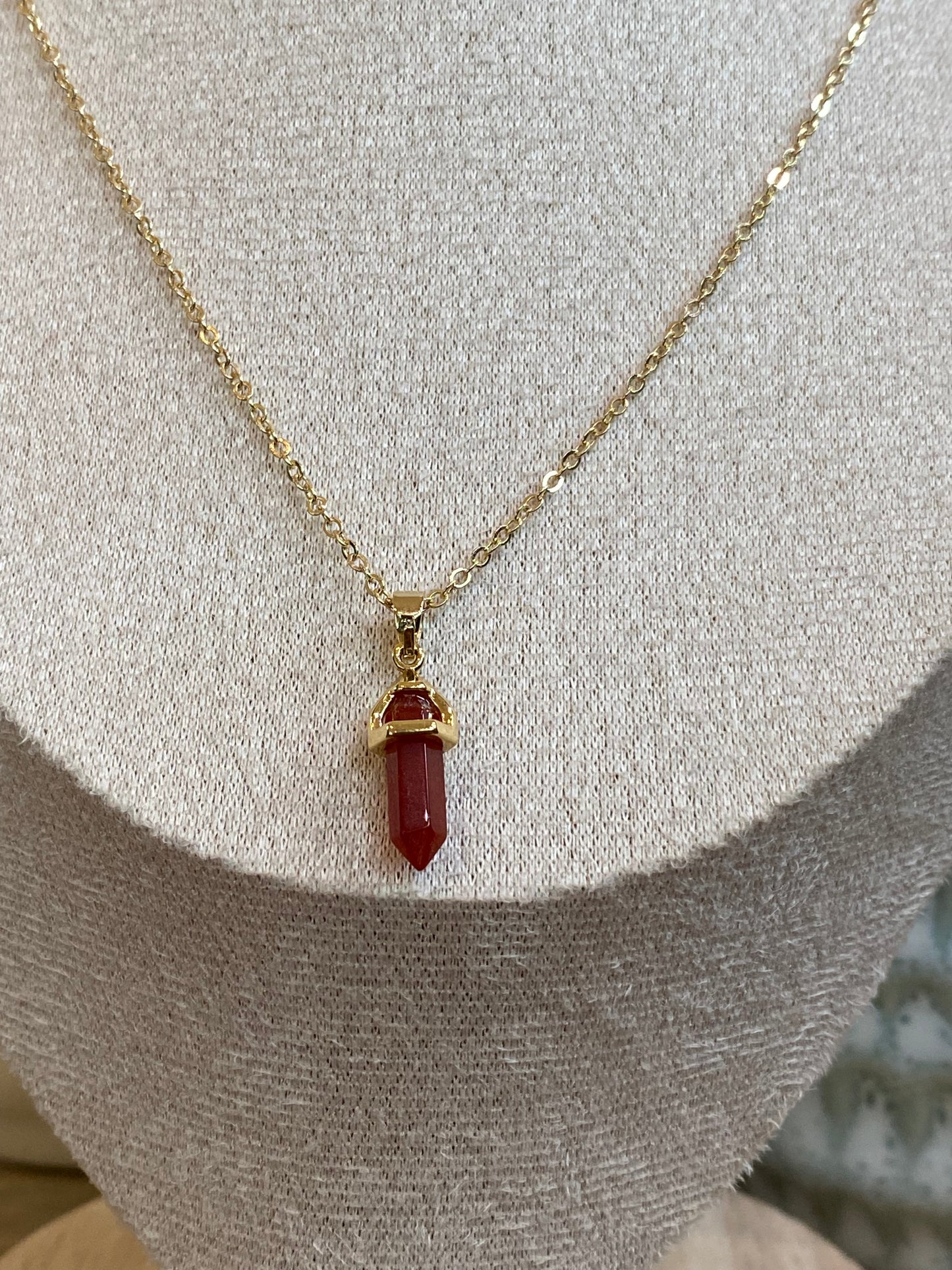 Indigo- Crystal Garnet Necklace