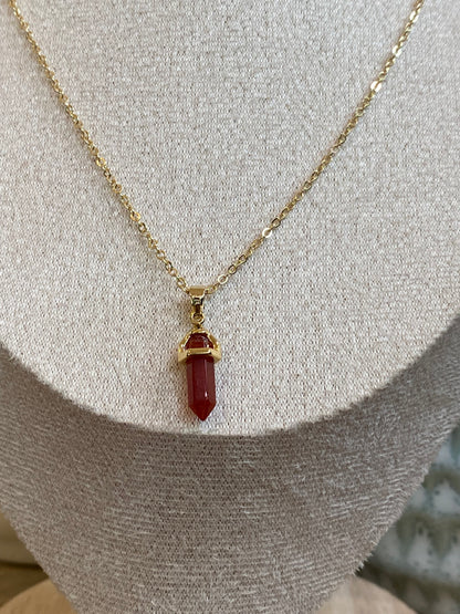 Indigo- Crystal Garnet Necklace