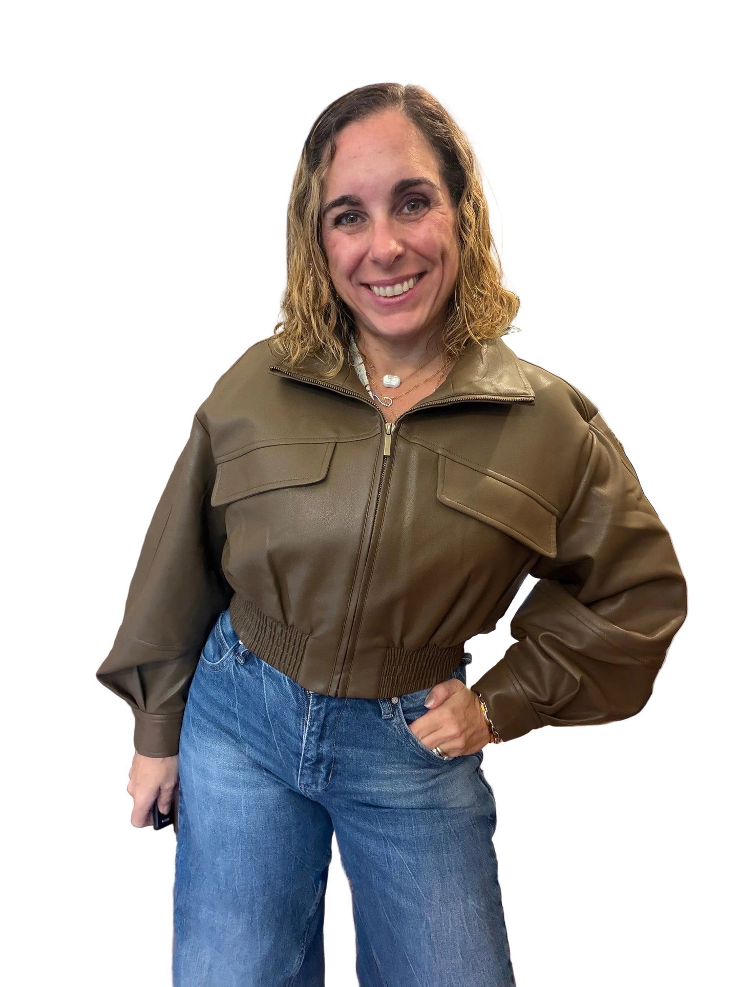 Amber Faux Leather Jacket