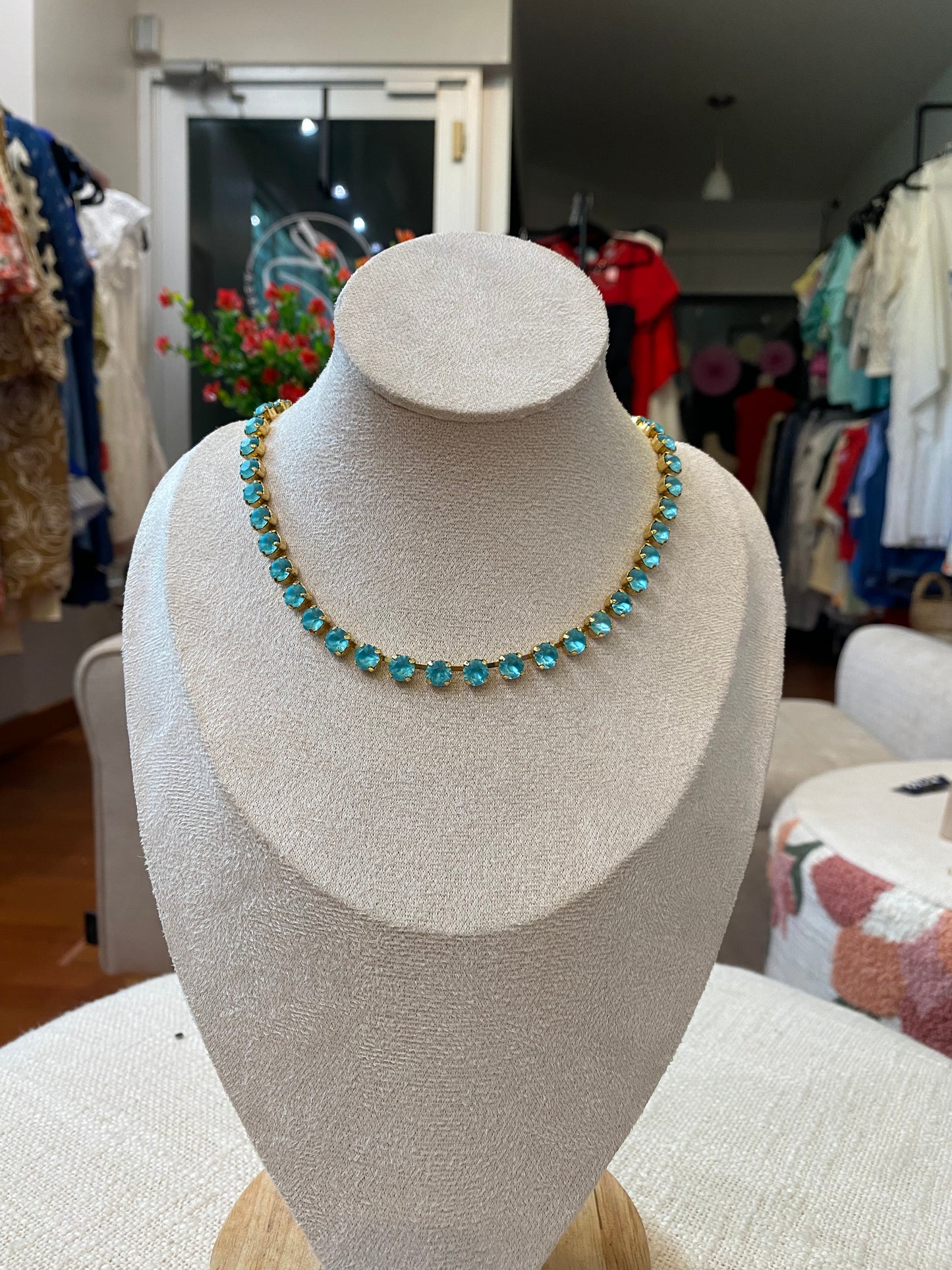 TOVA Oakland Teal Ignite Necklace