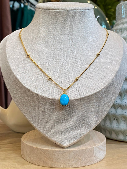 Indigo- Tortola Necklace in Turquoise