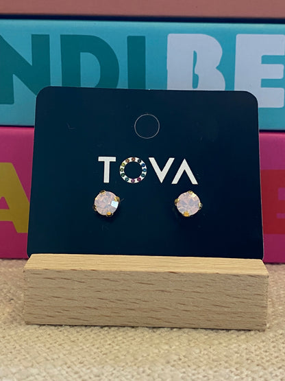 TOVA Sarina Studs Custom in Rose Water Opal