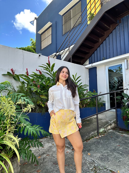 Yellow lace Skort