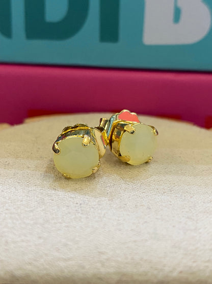 TOVA Oakland Studs Custom in Ultra Canary White Opal