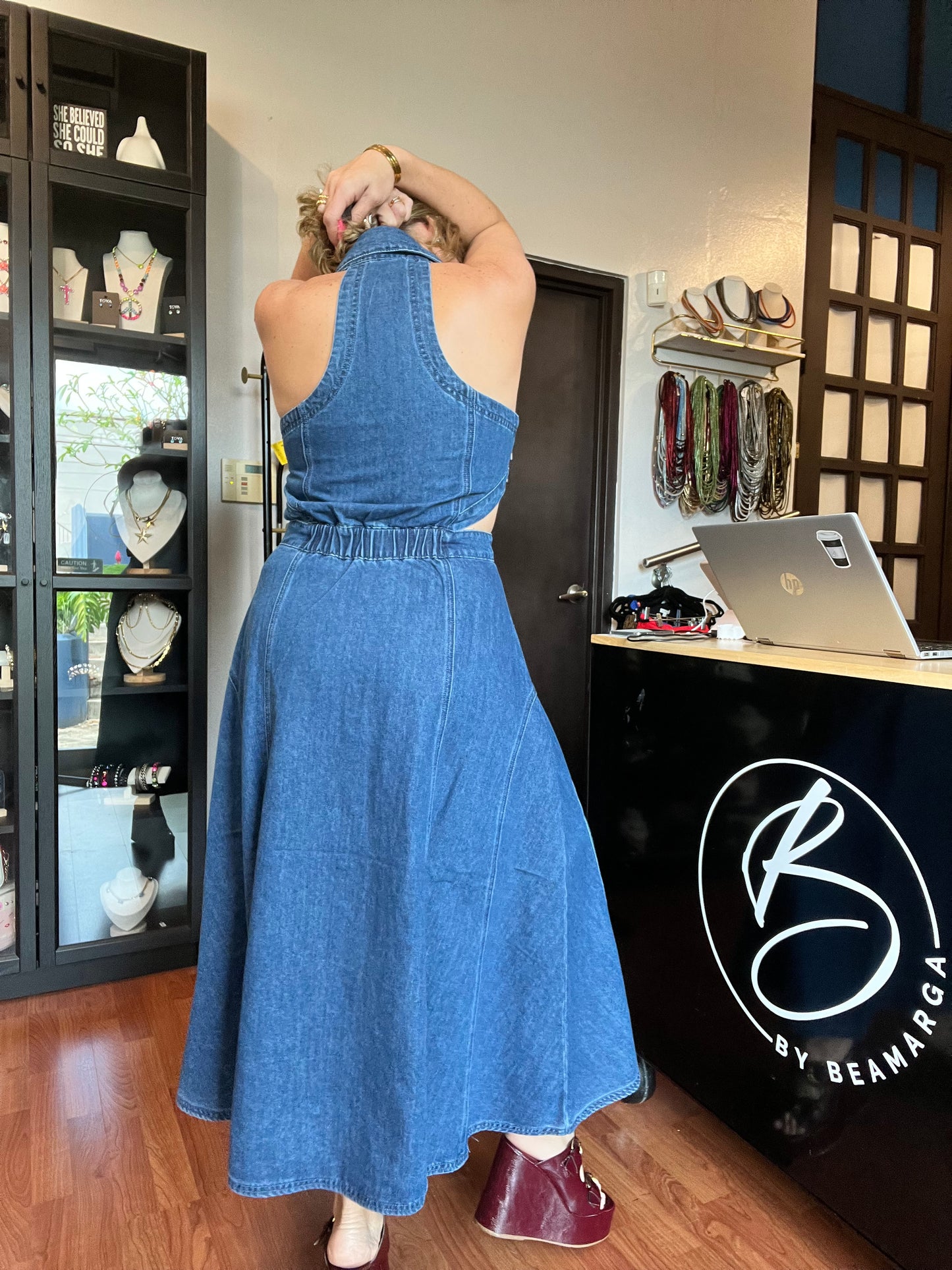 Delia cut out dress