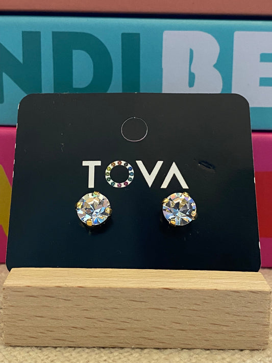 TOVA Oakland Studs in Clear