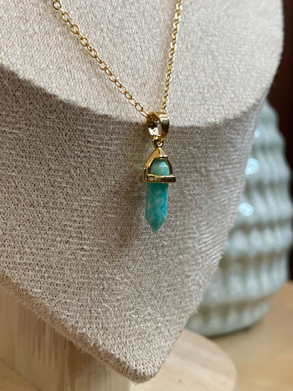 Indigo- Crystal Garnet Necklace