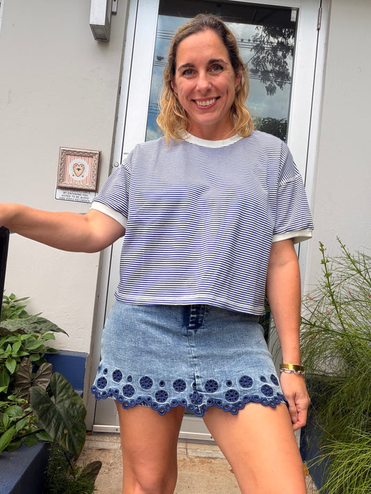 Navy Align Top