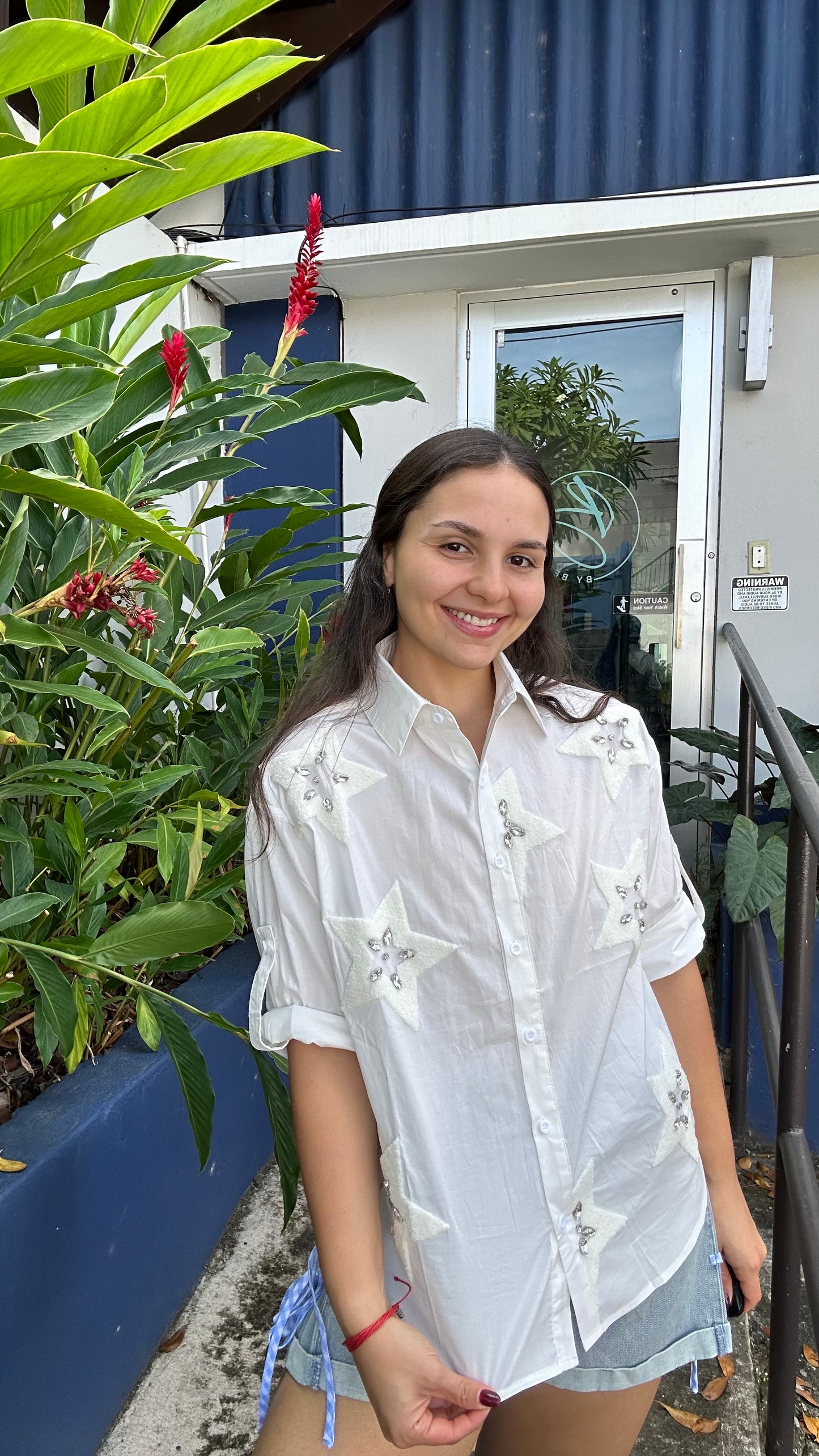 Rhinestone and Stars Button Down