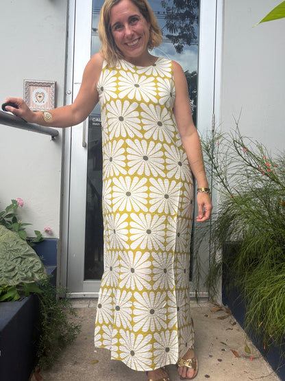 Olive Flower Dress
