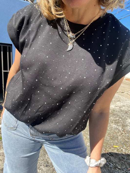 Black Bling Top