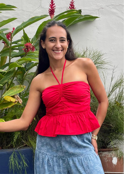 Red Halter Top