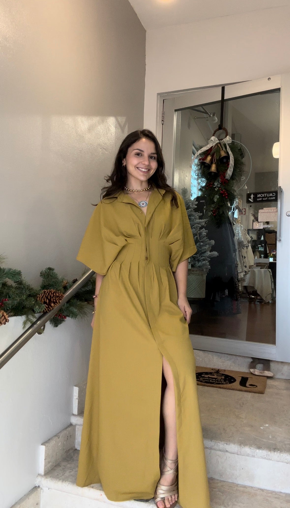 Mustard Olive Maxi