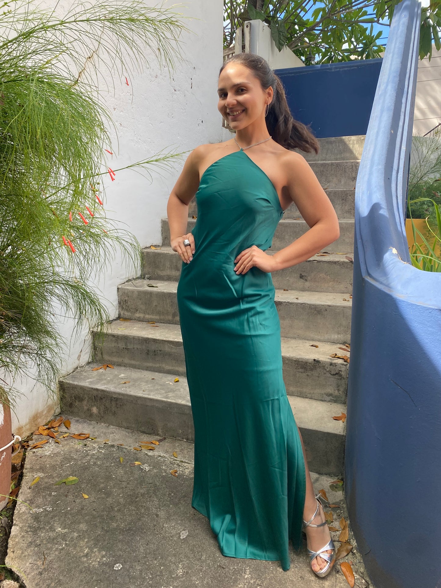 Green Halter Maxi