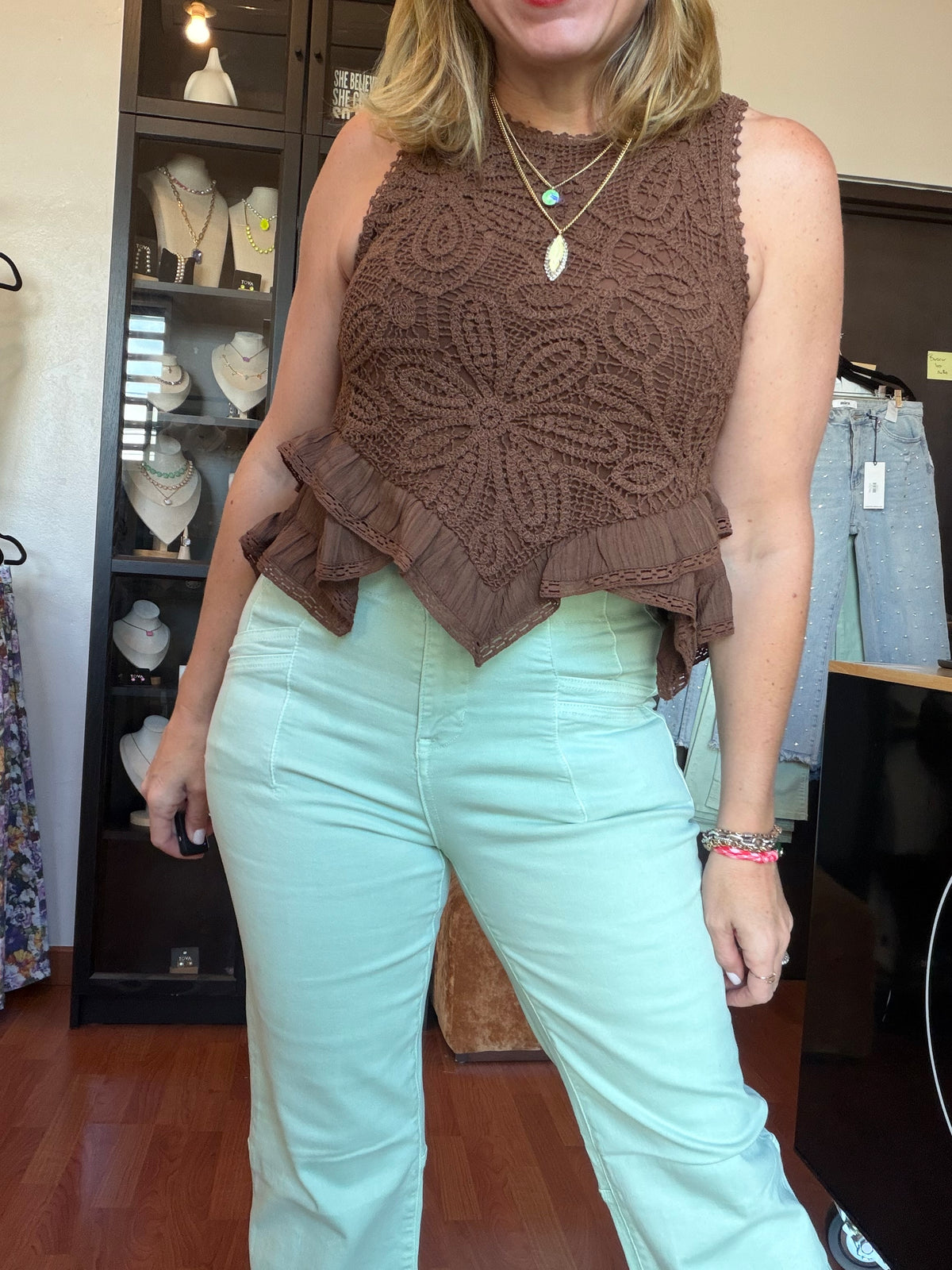 Floral Embroidered Knit Top
