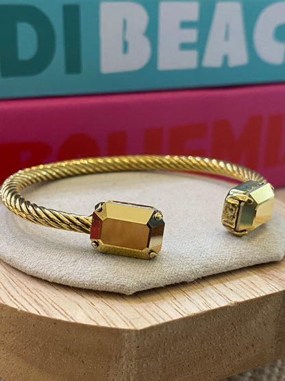 TOVA Charlotte Cuff in Rectangle Aurum