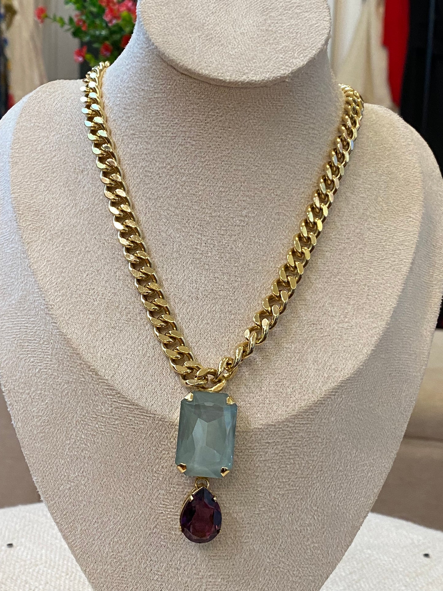 TOVA Ashe 2 Stone Necklace