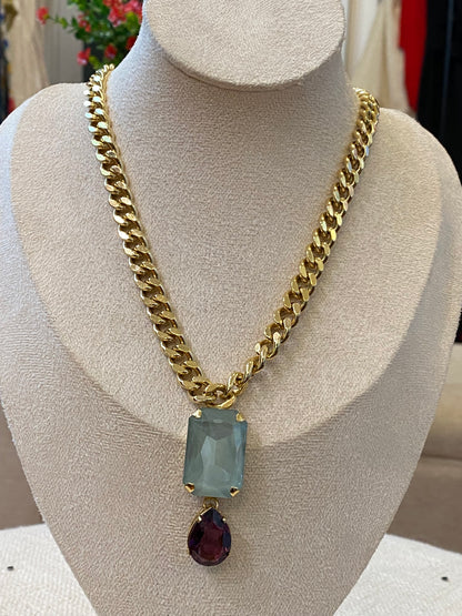 TOVA Ashe 2 Stone Necklace